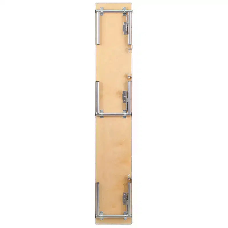 Emma and Oliver 72 x 12 x 12 Birchwood Bar Top Riser with Silver Legs