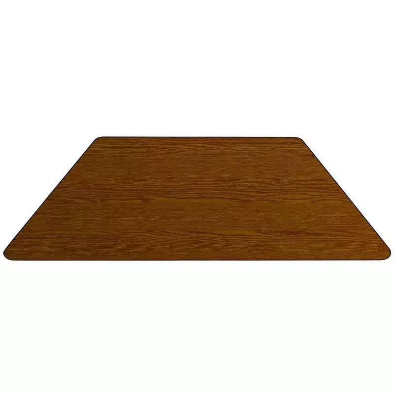 Emma and Oliver Mobile Trapezoid Grey HP Laminate Adjustable Activity Table