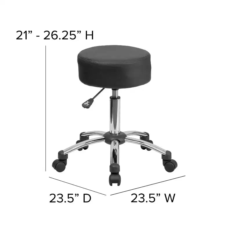 Emma and Oliver Medical Ergonomic Stool with Chrome Base