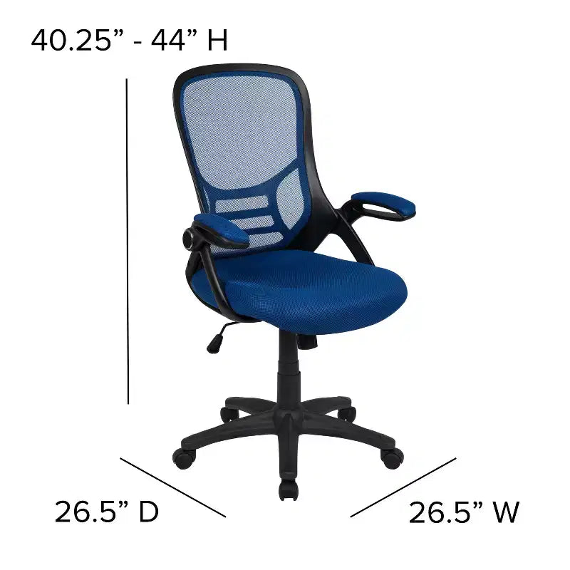 Emma and Oliver High Back Mesh Ergonomic Office Chair with Flip-up Arms