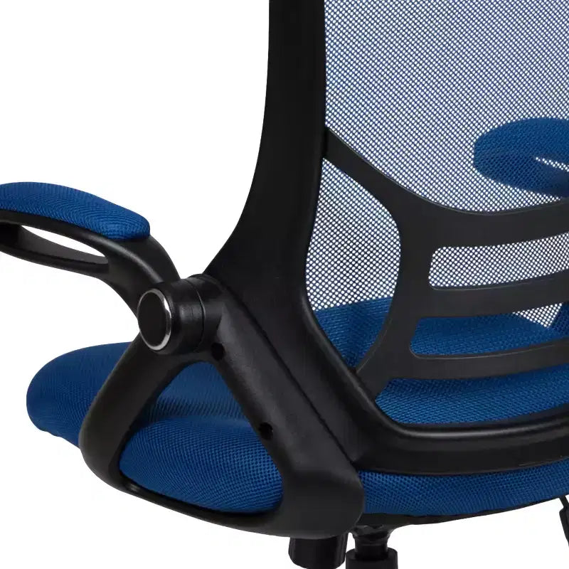 Emma and Oliver High Back Mesh Ergonomic Office Chair with Flip-up Arms