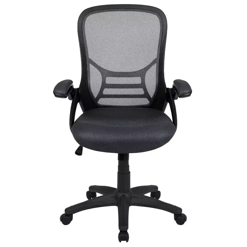 Emma and Oliver High Back Mesh Ergonomic Office Chair with Flip-up Arms