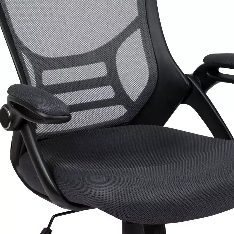 Emma and Oliver High Back Mesh Ergonomic Office Chair with Flip-up Arms