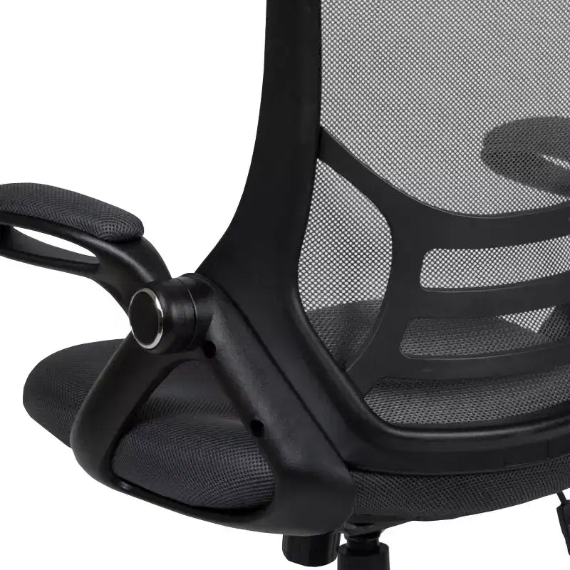 Emma and Oliver High Back Mesh Ergonomic Office Chair with Flip-up Arms
