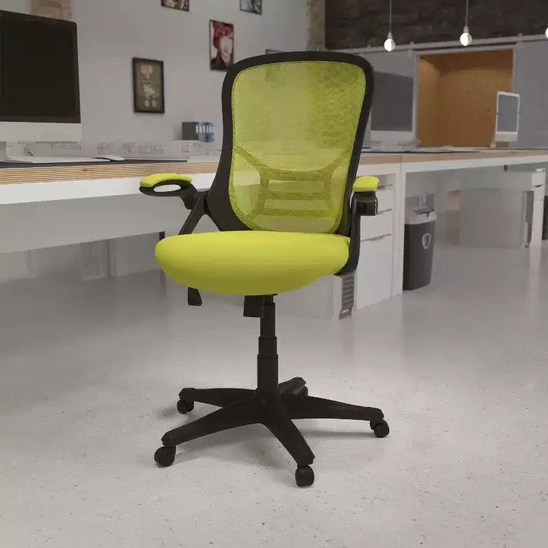 Emma and Oliver High Back Mesh Ergonomic Office Chair with Flip-up Arms