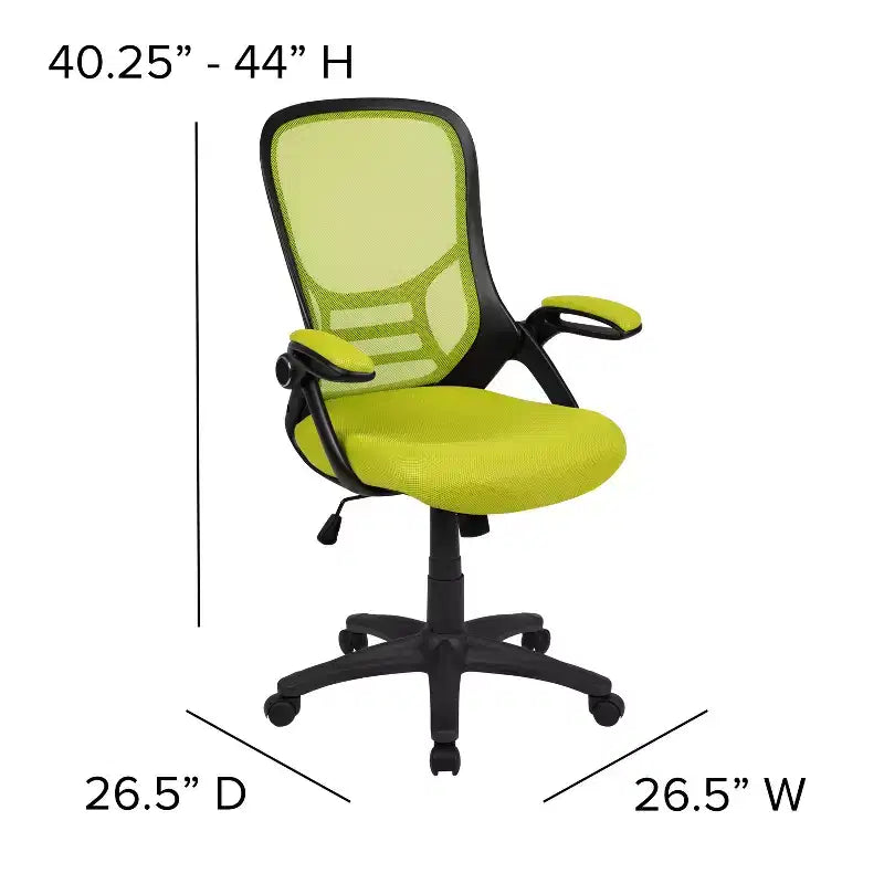 Emma and Oliver High Back Mesh Ergonomic Office Chair with Flip-up Arms