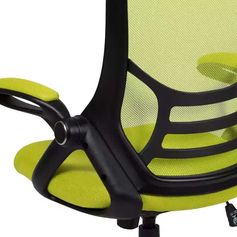 Emma and Oliver High Back Mesh Ergonomic Office Chair with Flip-up Arms