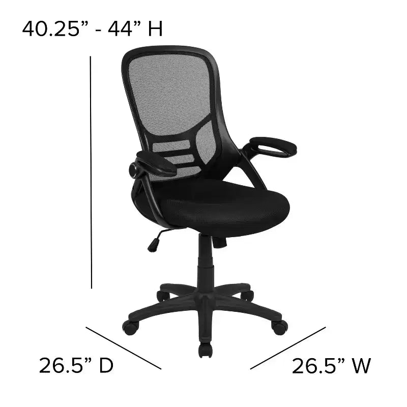 Emma and Oliver High Back Mesh Ergonomic Office Chair with Flip-up Arms