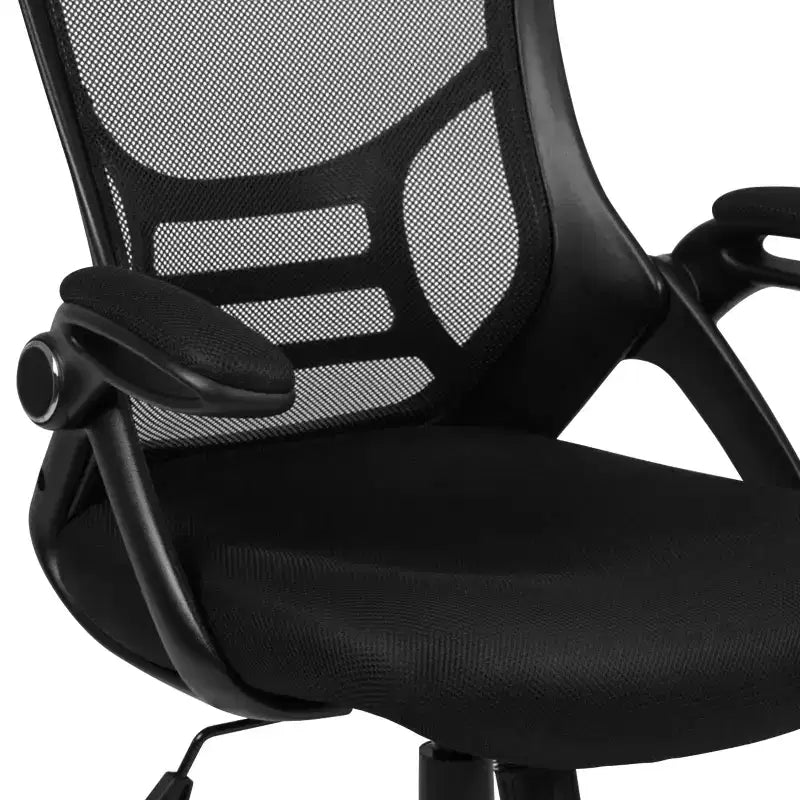 Emma and Oliver High Back Mesh Ergonomic Office Chair with Flip-up Arms