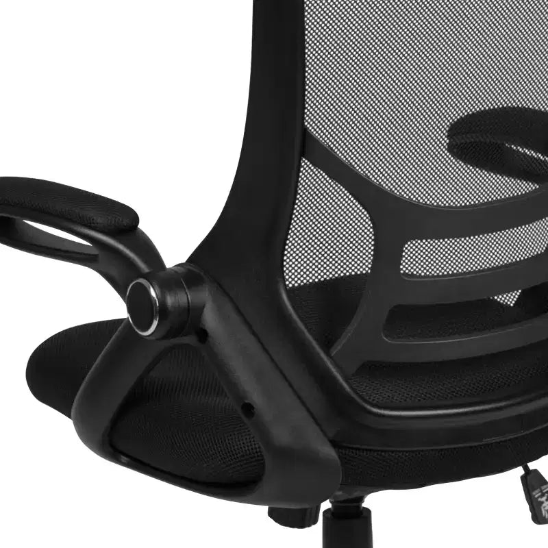Emma and Oliver High Back Mesh Ergonomic Office Chair with Flip-up Arms