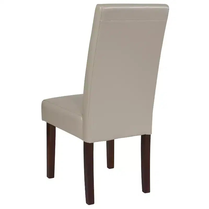 Emma and Oliver Mid-Century Parson's Chair and Finished Hardwood Frame for Kitchen, Dining Room & More