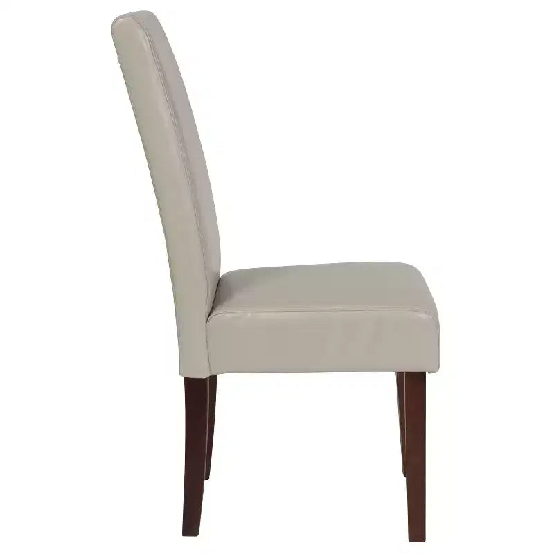 Emma and Oliver Mid-Century Parson's Chair and Finished Hardwood Frame for Kitchen, Dining Room & More