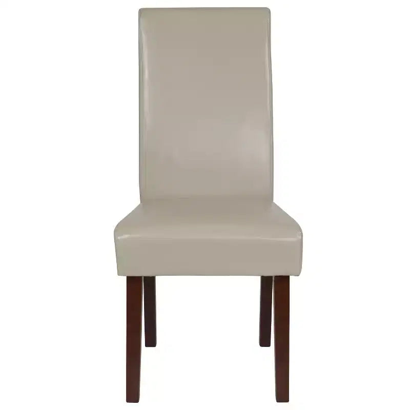Emma and Oliver Mid-Century Parson's Chair and Finished Hardwood Frame for Kitchen, Dining Room & More