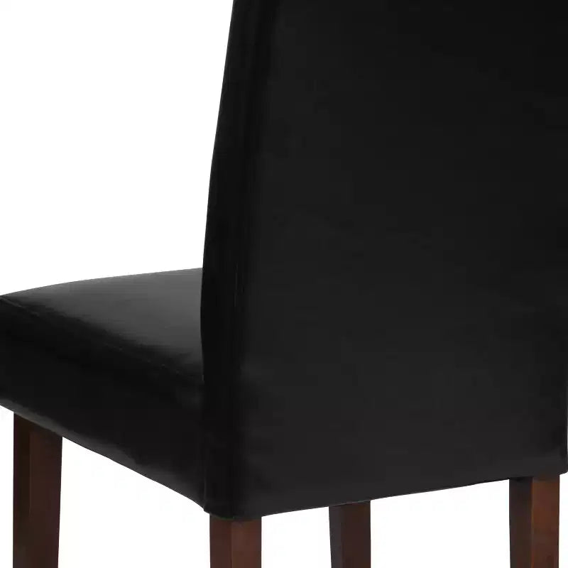 Emma and Oliver Mid-Century Parson's Chair and Finished Hardwood Frame for Kitchen, Dining Room & More