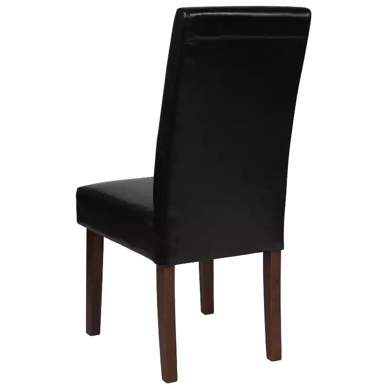 Emma and Oliver Mid-Century Parson's Chair and Finished Hardwood Frame for Kitchen, Dining Room & More