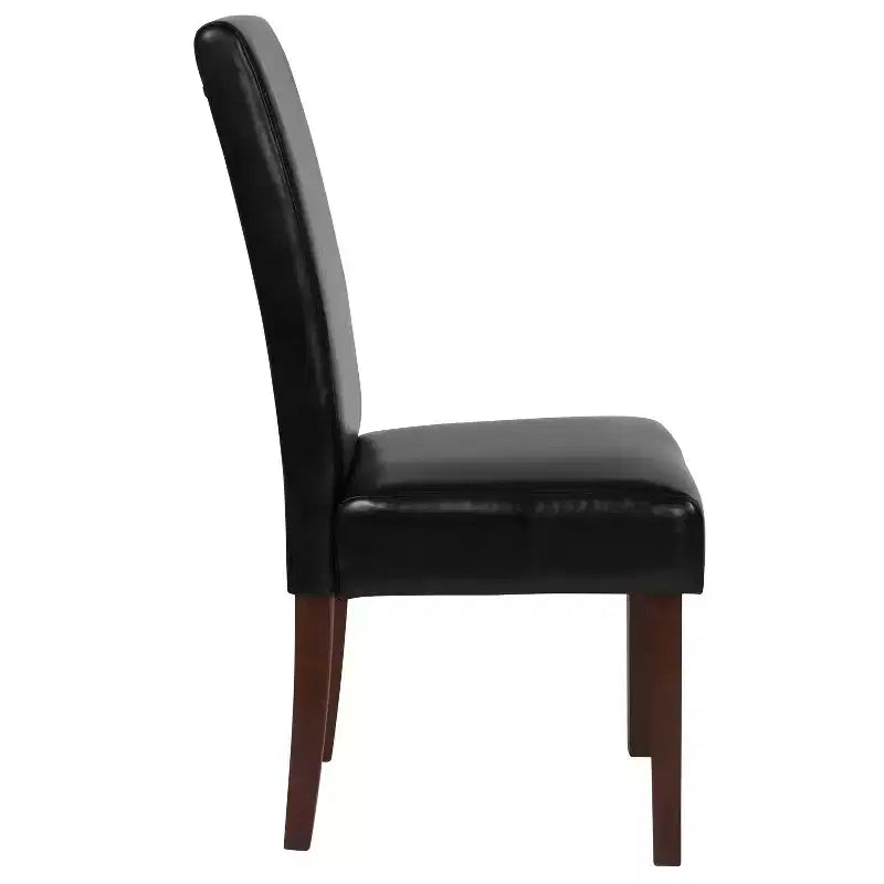 Emma and Oliver Mid-Century Parson's Chair and Finished Hardwood Frame for Kitchen, Dining Room & More