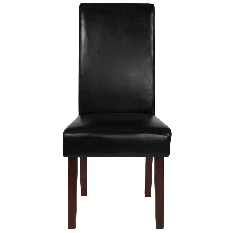 Emma and Oliver Mid-Century Parson's Chair and Finished Hardwood Frame for Kitchen, Dining Room & More