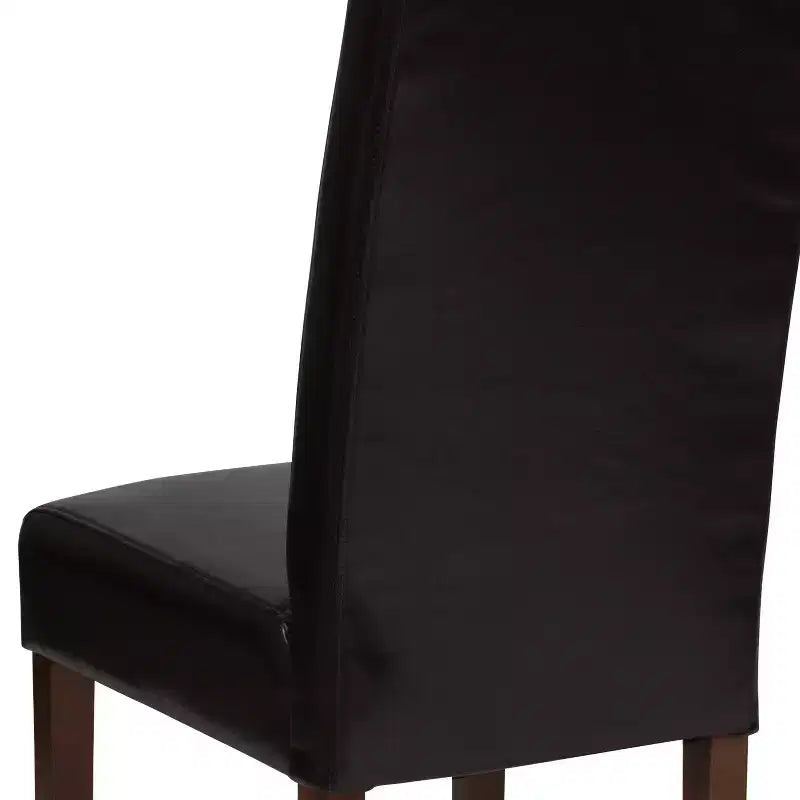Emma and Oliver Mid-Century Parson's Chair and Finished Hardwood Frame for Kitchen, Dining Room & More