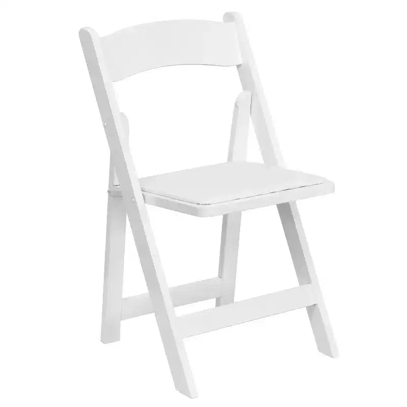 Emma and Oliver 2 Pack Wedding Party Event Wood Folding Chair with Vinyl Padded Seat