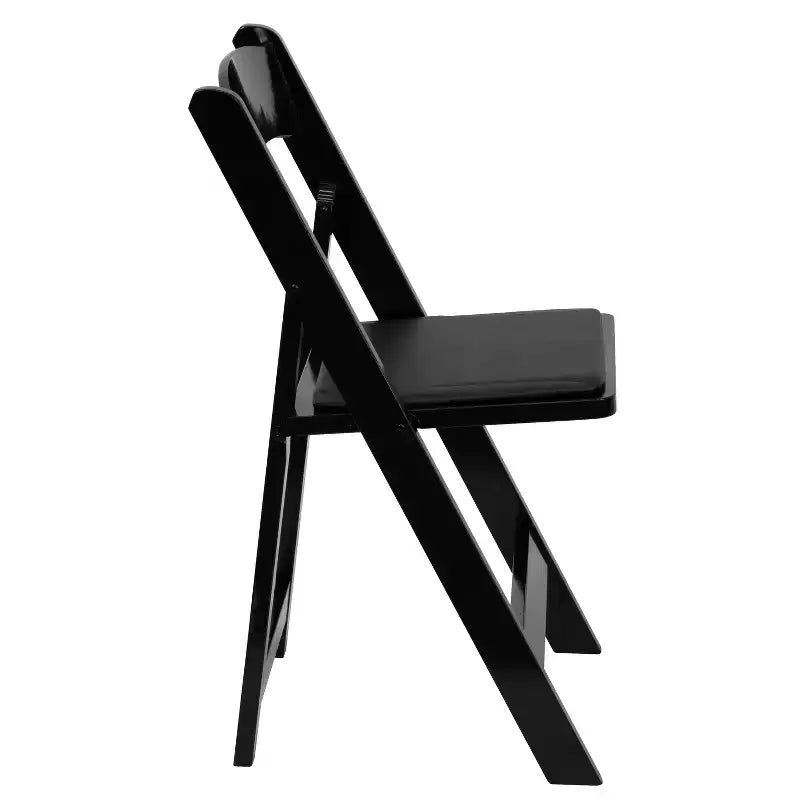 Emma and Oliver 2 Pack Wedding Party Event Wood Folding Chair with Vinyl Padded Seat