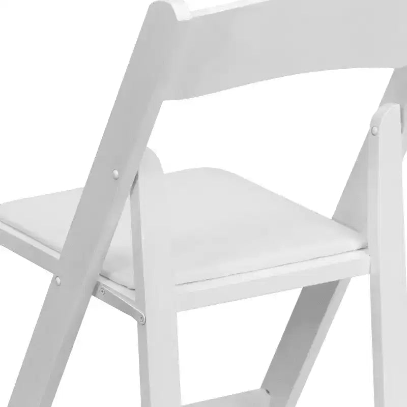 Emma and Oliver 2 Pack Wedding Party Event Wood Folding Chair with Vinyl Padded Seat