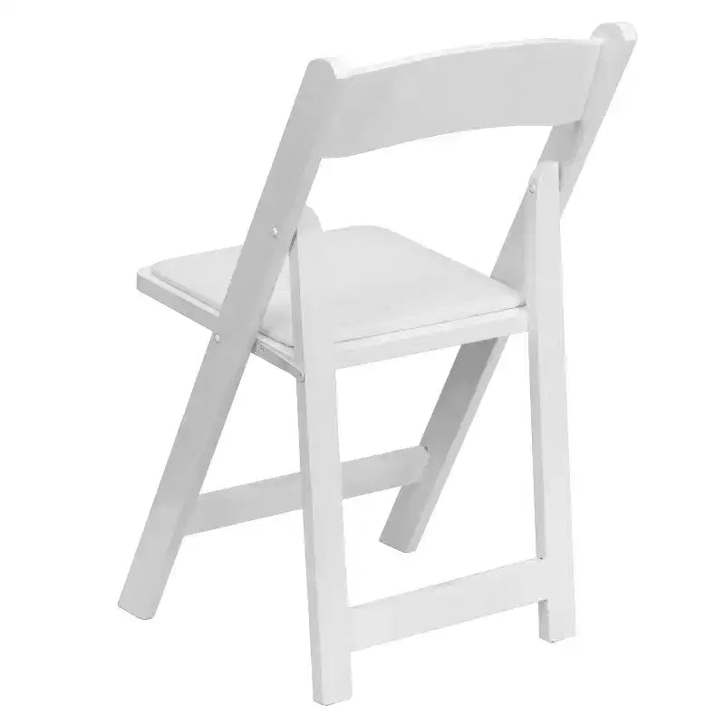 Emma and Oliver 2 Pack Wedding Party Event Wood Folding Chair with Vinyl Padded Seat