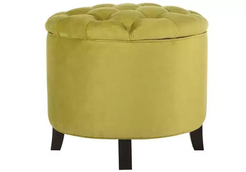 Amiela Tuffted Storage Ottoman - HUD8220 - Safavieh Couture