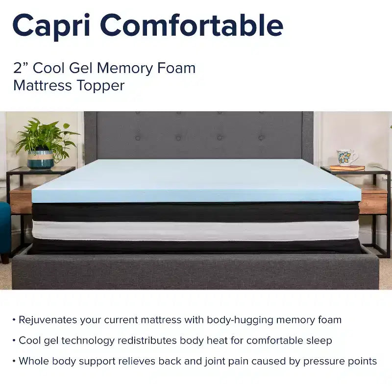 Emma and Oliver 10 Mattress & Gel Memory Foam Topper Bundle Set