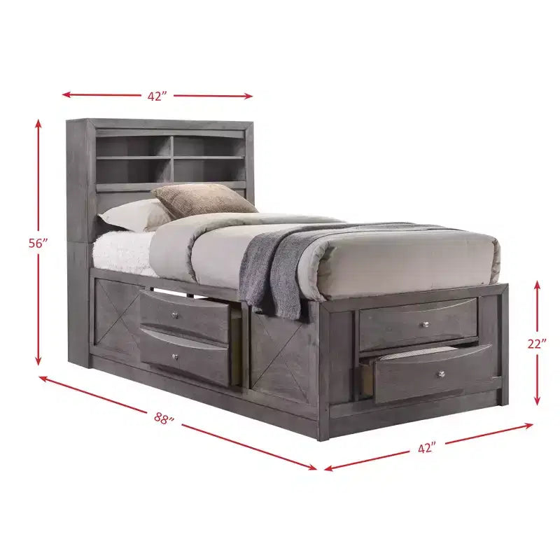 Letto contenitore Madison grigio - Picket House Furnishings