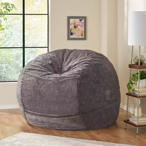 60 Greyrock Modern Glam Faux Fur Winter Bean Bag - Christopher Knight Home