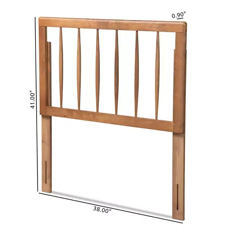 Valin Wood Headboard Walnut - Baxton Studio