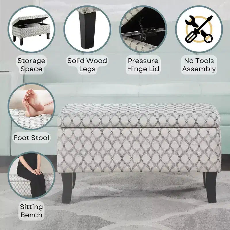 Designs4Comfort Winslow Storage Ottoman - Breighton Home