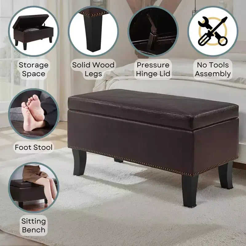 Designs4Comfort Winslow Storage Ottoman - Breighton Home