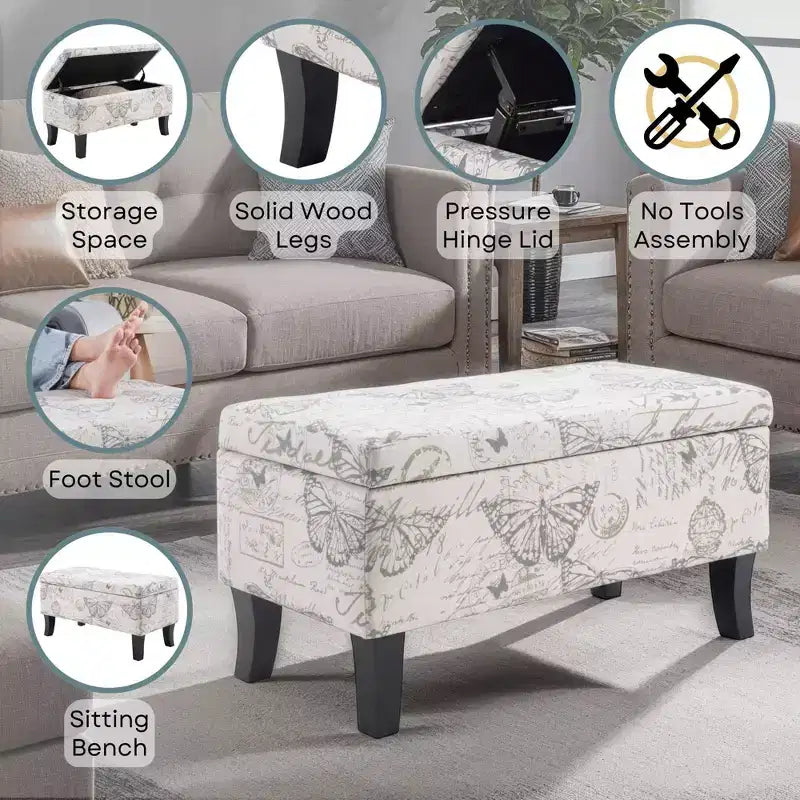 Designs4Comfort Winslow Storage Ottoman - Breighton Home