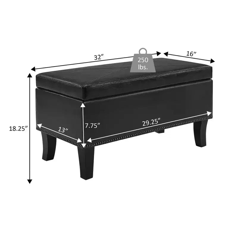 Designs4Comfort Winslow Storage Ottoman - Breighton Home