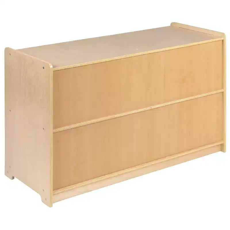 Flash Furniture Wooden School Classroom Storage Cabinet/Cubby for Commercial or Home Use - Safe, Kid Friendly Design (Natural)