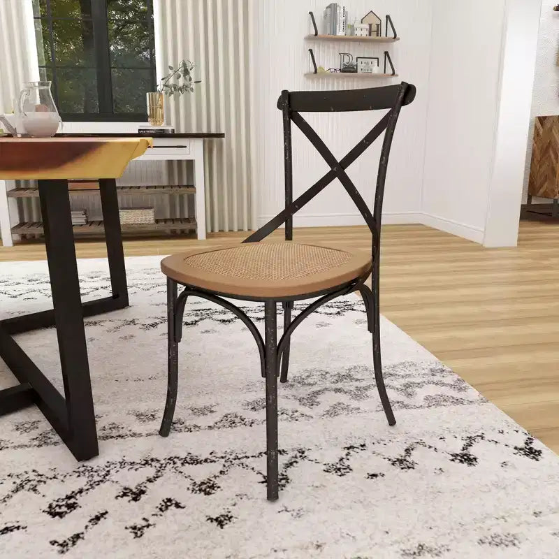 Set of 2 Farmhouse Iron Dining Chair - Olivia & May