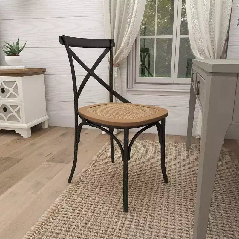 Set of 2 Farmhouse Iron Dining Chair - Olivia & May