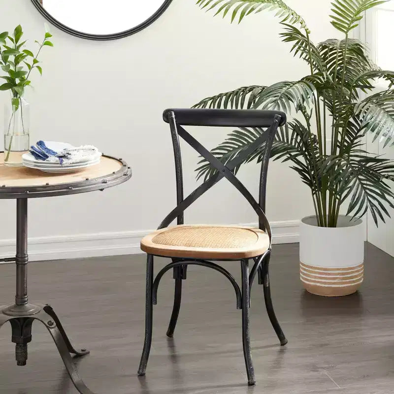 Set of 2 Farmhouse Iron Dining Chair - Olivia & May