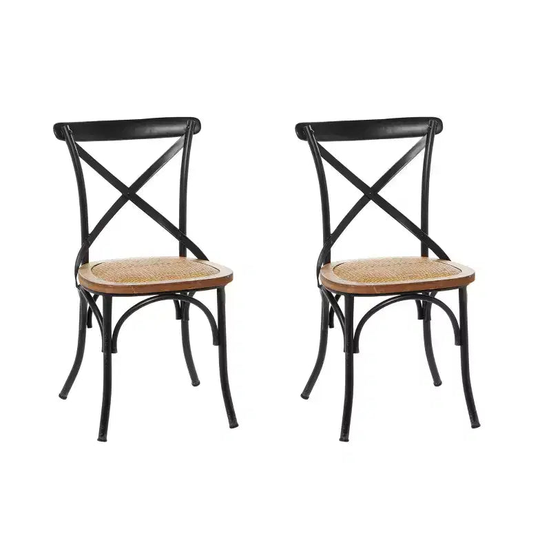Set of 2 Farmhouse Iron Dining Chair - Olivia & May