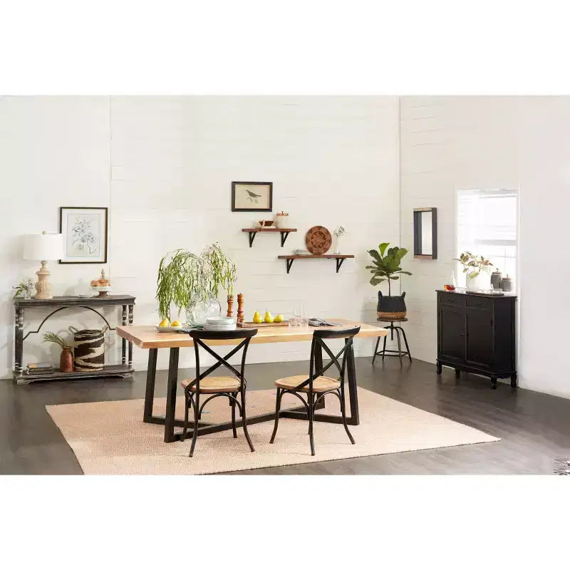 Set of 2 Farmhouse Iron Dining Chair - Olivia & May