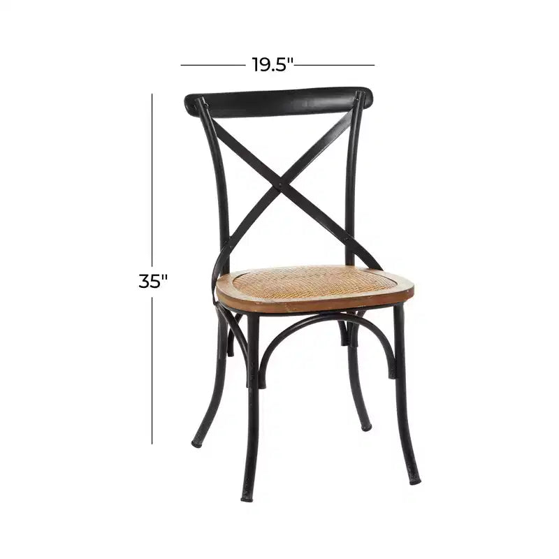 Set of 2 Farmhouse Iron Dining Chair - Olivia & May