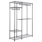 Costway Organizer Guardaroba 48''x18''x71'' Appendiabiti Portatile con Ripiani per Casa