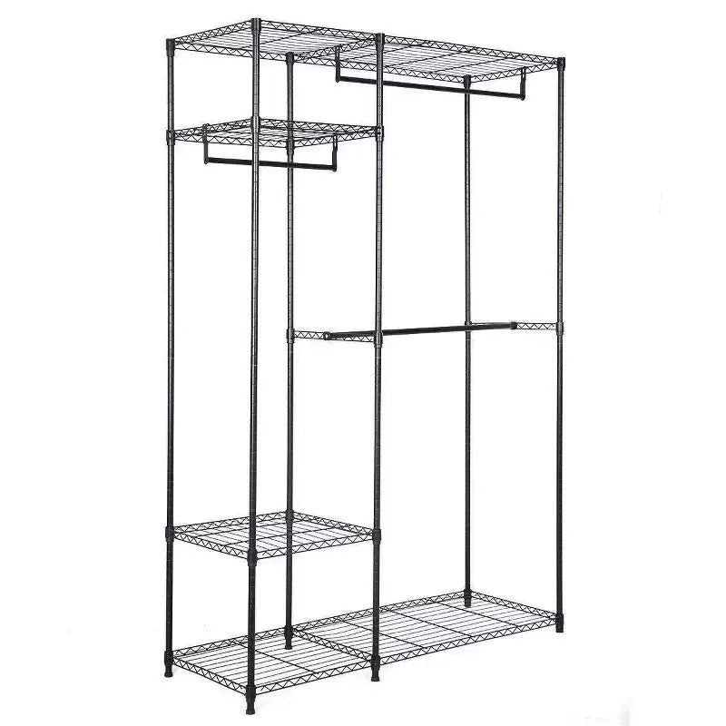 Costway Organizer Guardaroba 48''x18''x71'' Appendiabiti Portatile con Ripiani per Casa