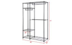 Costway Organizer Guardaroba 48''x18''x71'' Appendiabiti Portatile con Ripiani per Casa