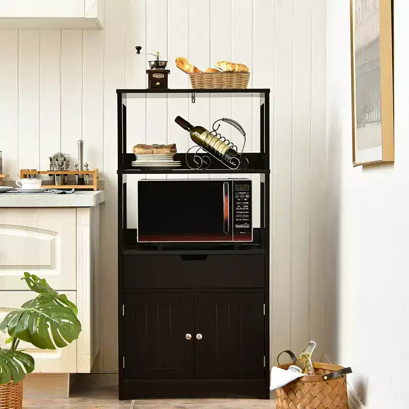 Costway Bathroom Storage Cabinet w/Drawer Shelf Cupboard Floor Cabinet