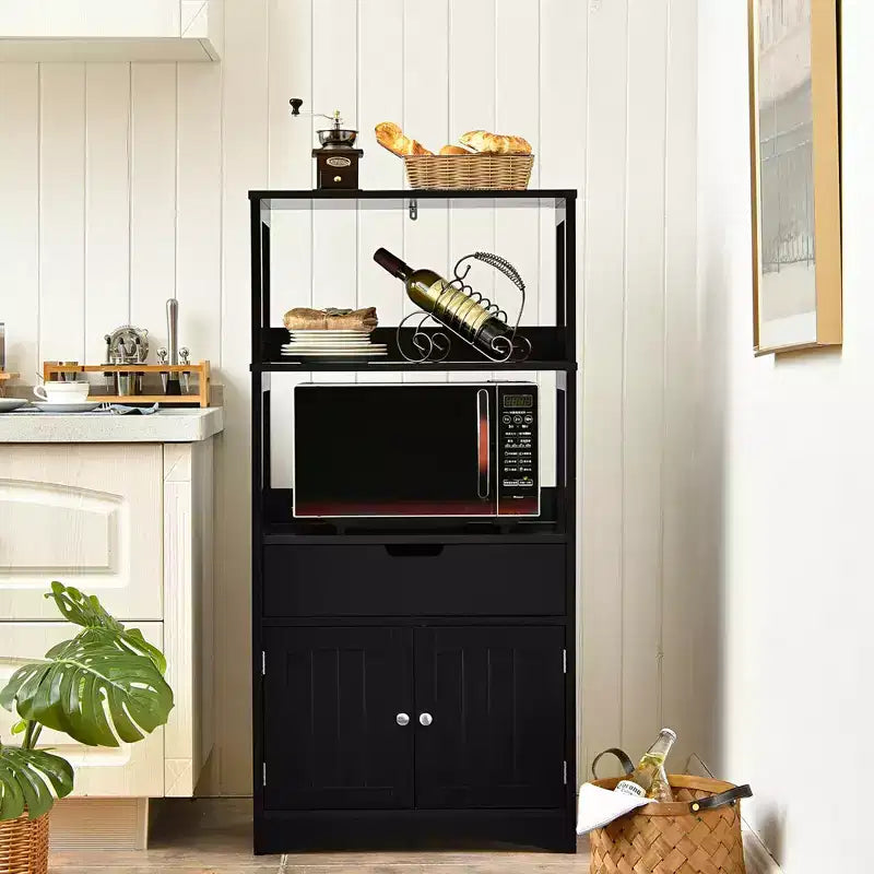 Costway Bathroom Storage Cabinet w/Drawer Shelf Cupboard Floor Cabinet