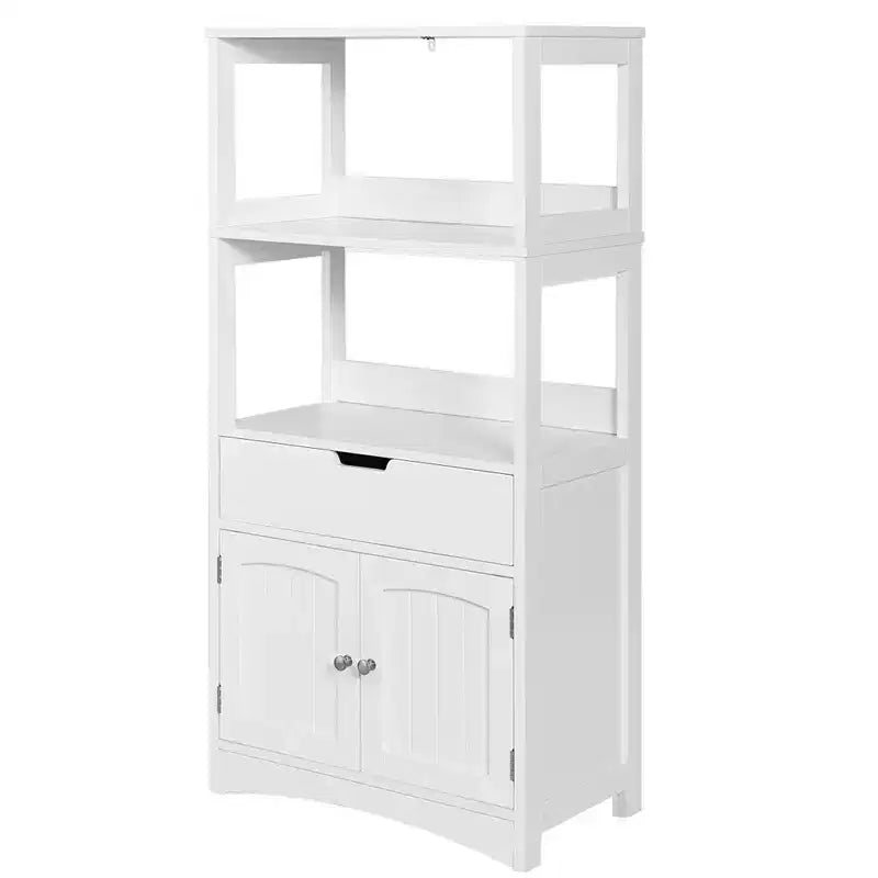 Costway Bathroom Storage Cabinet w/Drawer Shelf Cupboard Floor Cabinet