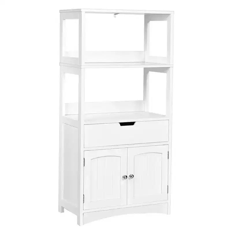 Costway Bathroom Storage Cabinet w/Drawer Shelf Cupboard Floor Cabinet
