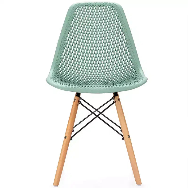 Costway 2PCS Modern DSW Dining Chair Office Home w/ Mesh Design Wooden Legs